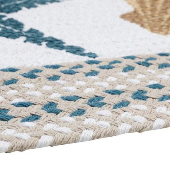 Coastal🐬Sand dollar✨ Seashell✨ Starfish 🌊 Braided Oval Rug 🆕SHIPS FAST😮⚡🚚 - Picture 3 of 5